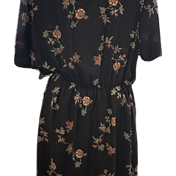 Dia & Co. West K.E.I. Nyla Wrap Front Mini Dress, Navy Floral Plus Size 1X, NWT - Picture 4 of 6